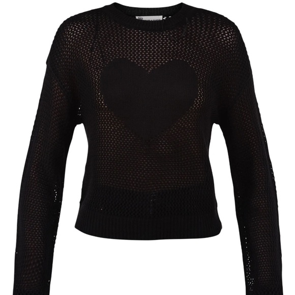 No Boundaries Women’s Black Lightweight Heart Mesh
Pullover - Picture 1 of 5